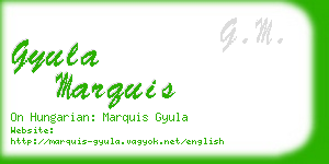 gyula marquis business card